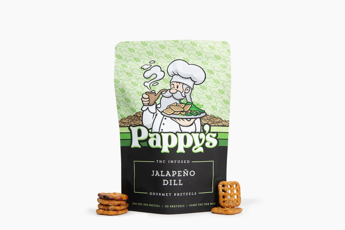 Pappy's Jalapeño Dill Pretzels 50mg THC