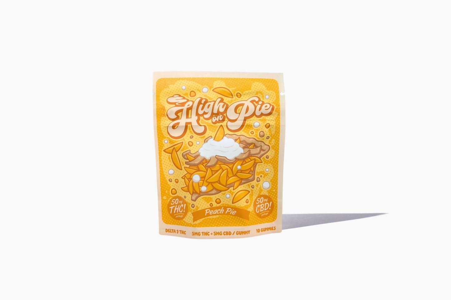 FREE GIFT | High on Pie Peach Pie Gummies 50mg THC + 50mg CBD